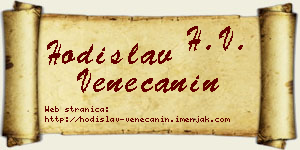 Hodislav Venečanin vizit kartica